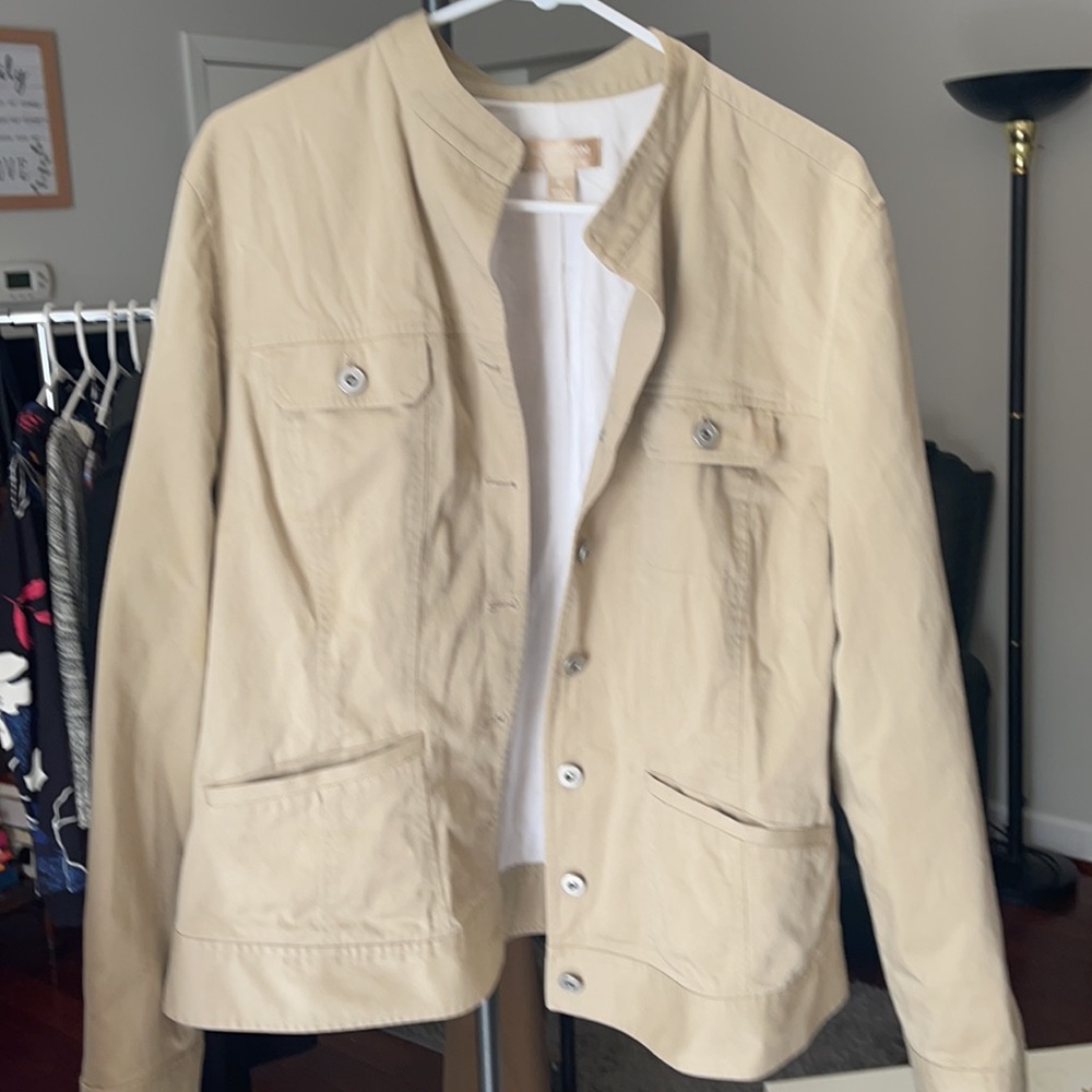 Cream color Nordstrom lightweight XL jacket - Picture 3 of 5